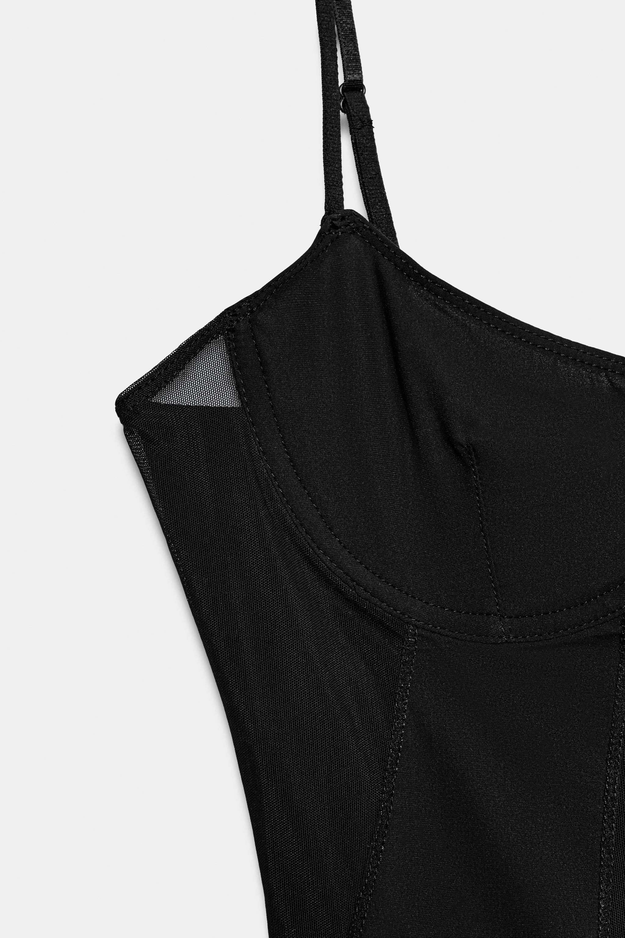 Zara KOMBİNE ASKILI TOP görsel 7