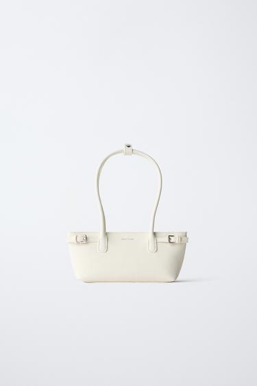 BUCKLE SHOULDER BAG - Ecru White by Zara