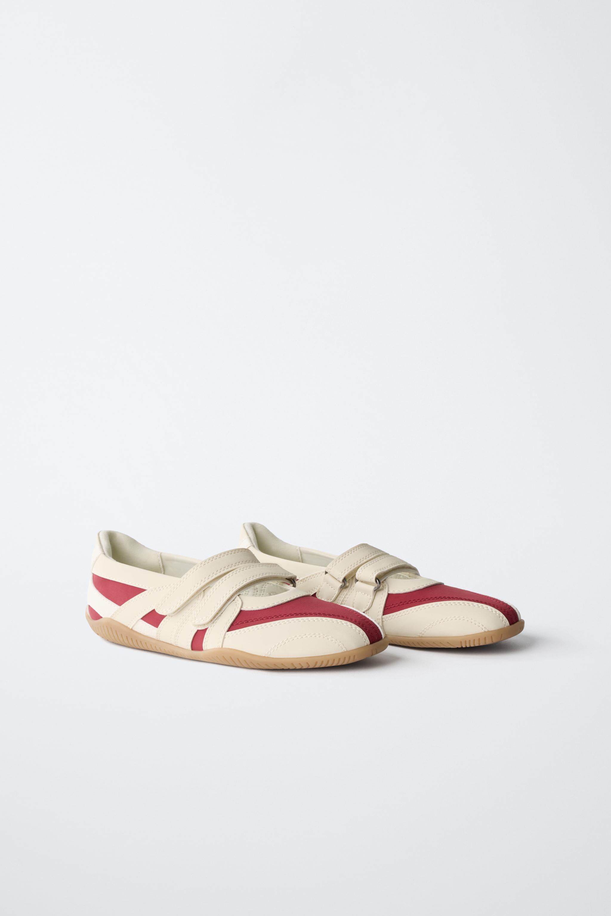 SPORTY BALLET FLATS — Red