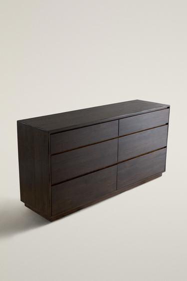 VINTAGE WOODEN CHEST OF DRAWERS — Dark brown 2