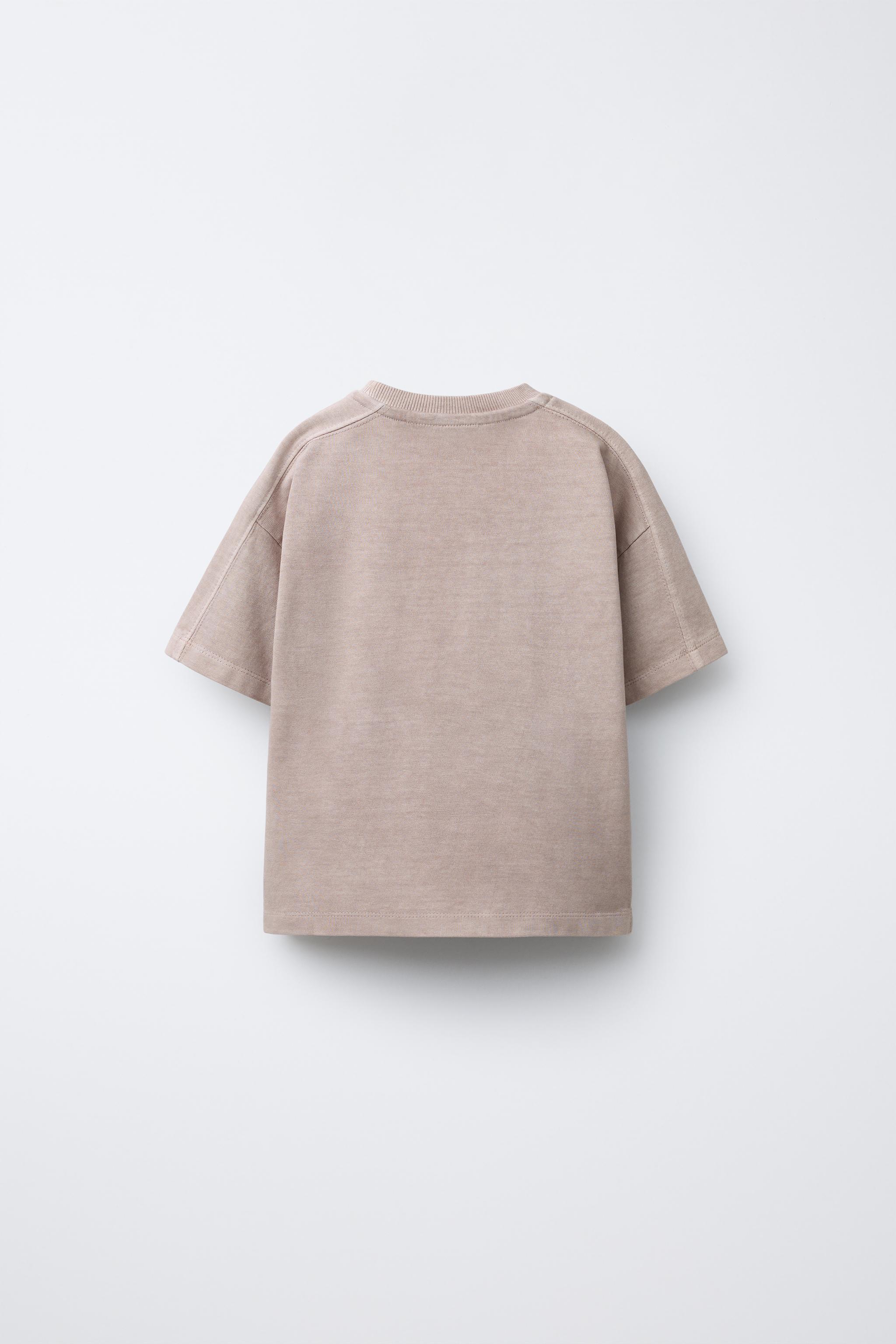 GARMENT DYE CUT-OUT T-SHIRT - Khaki | ZARA South Africa