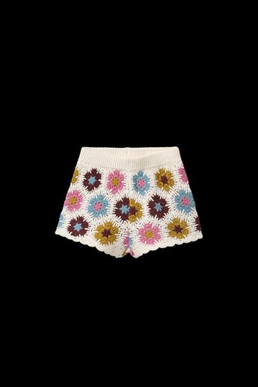 HÄKEL-BERMUDAS - Bunt von Zara