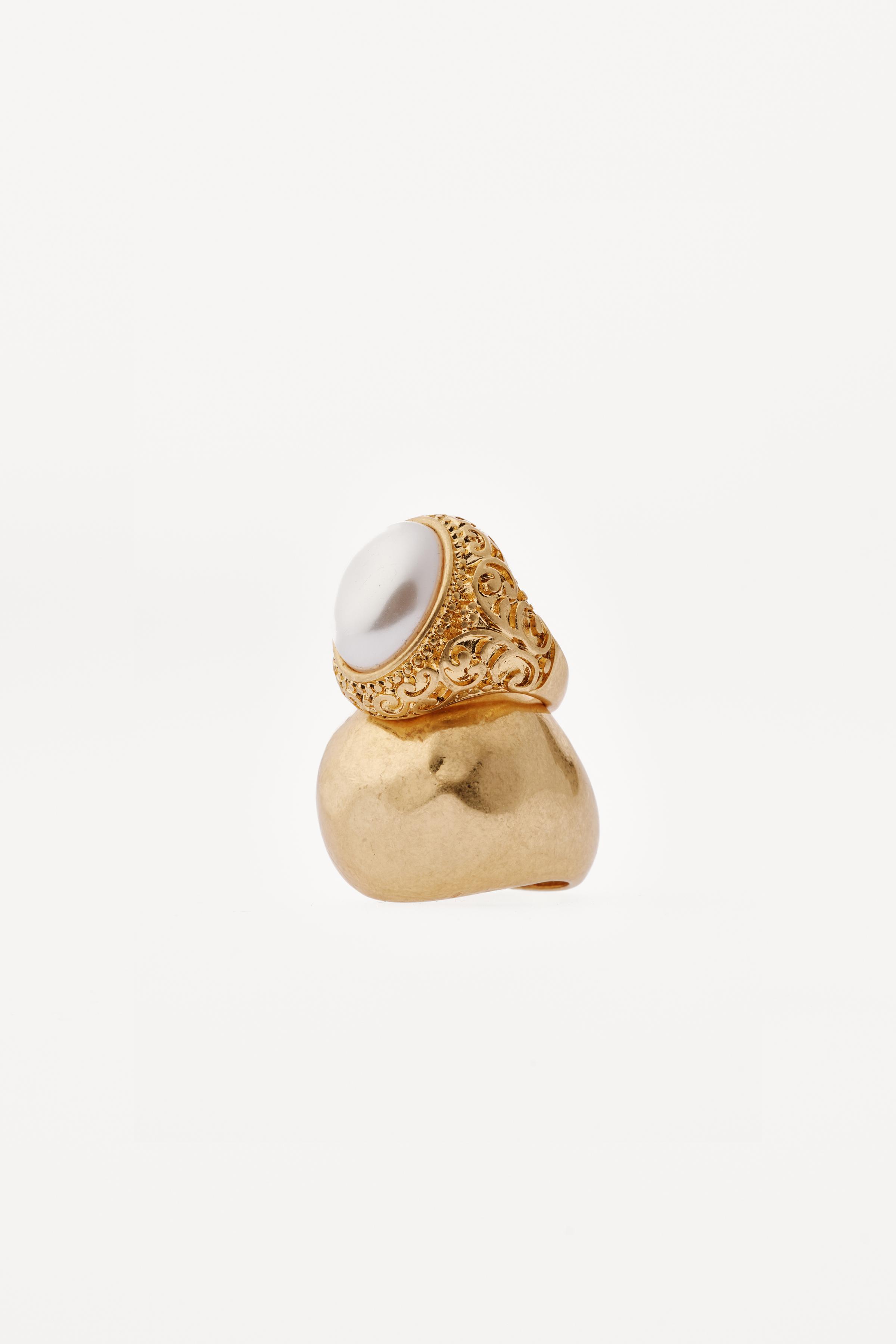 2-PACK OF MAXI PEARL METAL RINGS