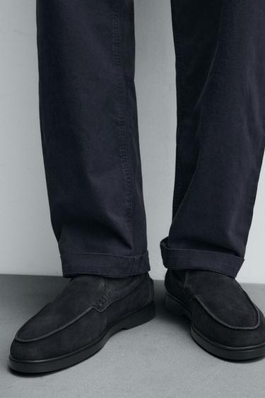 CASUAL LEATHER LOAFERS - Blue by Zara - Image 2