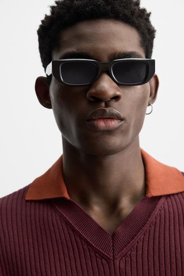 POLO EN MAILLE CÔTELÉE COLOR BLOCK - Bordeaux de Zara - Image 5