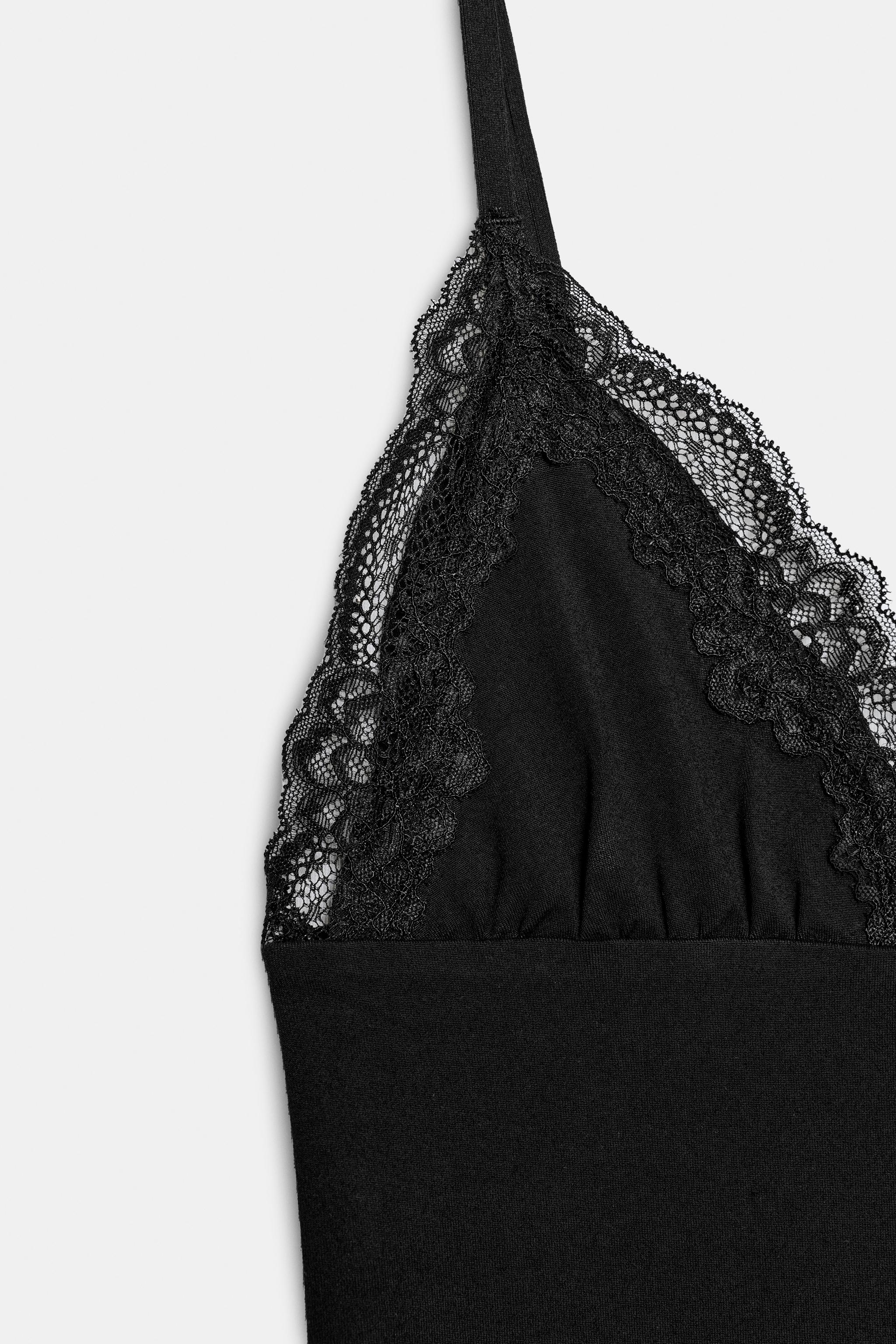 LACE STRAP MINI DRESS