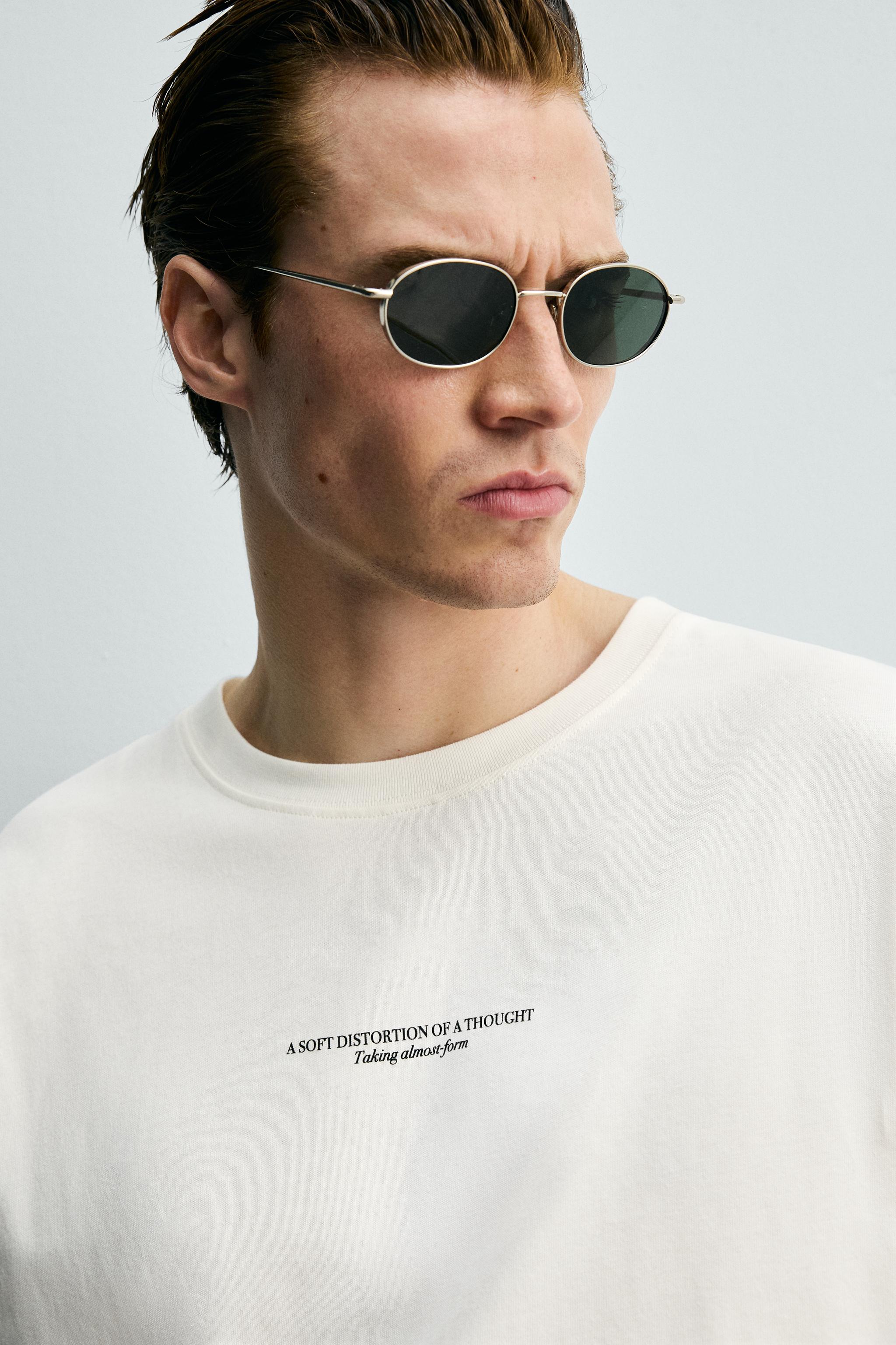 EMBROIDERED SLOGAN T-SHIRT - White | ZARA South Africa