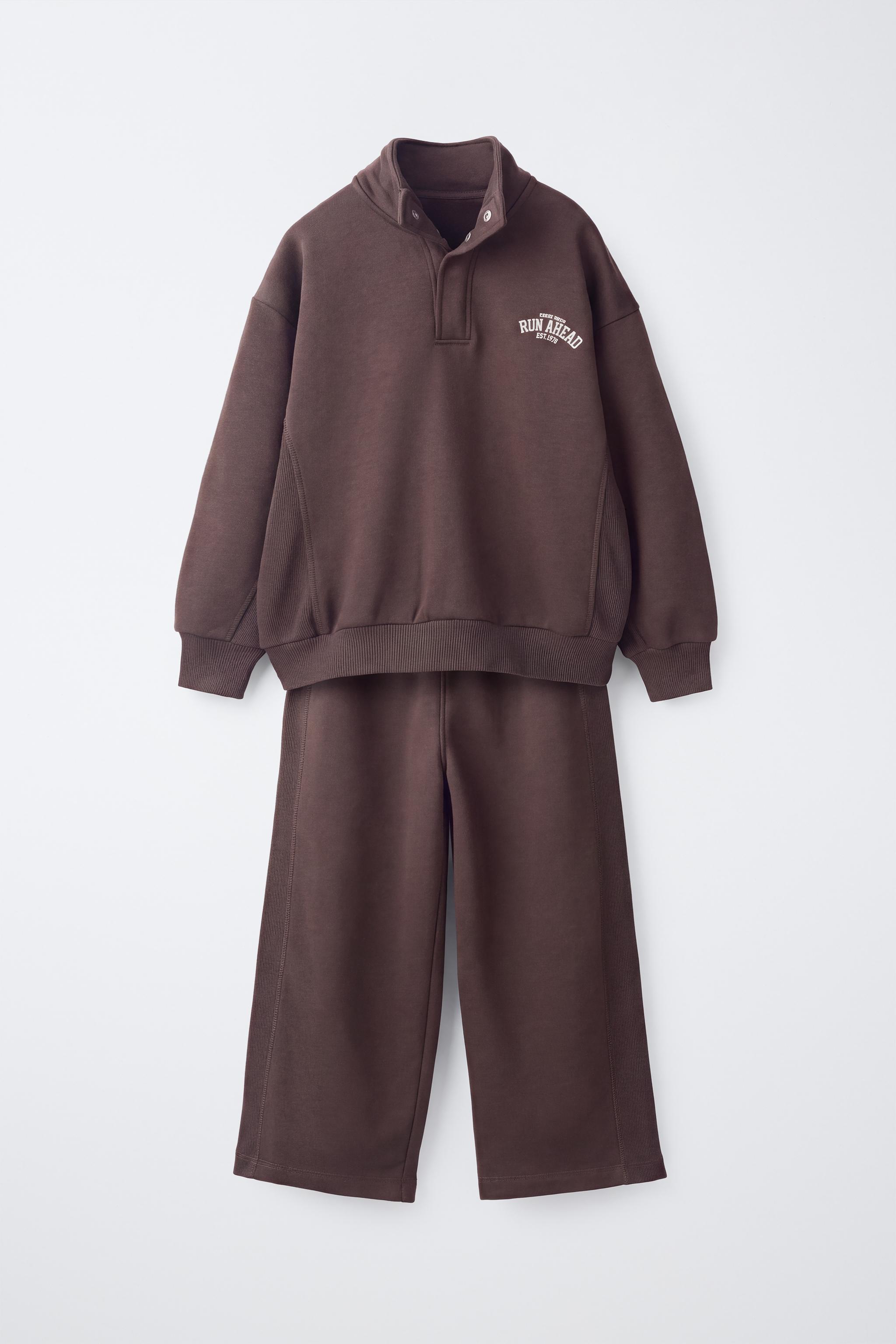 ENSEMBLE SWEAT ET PANTALON WIDE LEG INSCRIPTION VARSITY