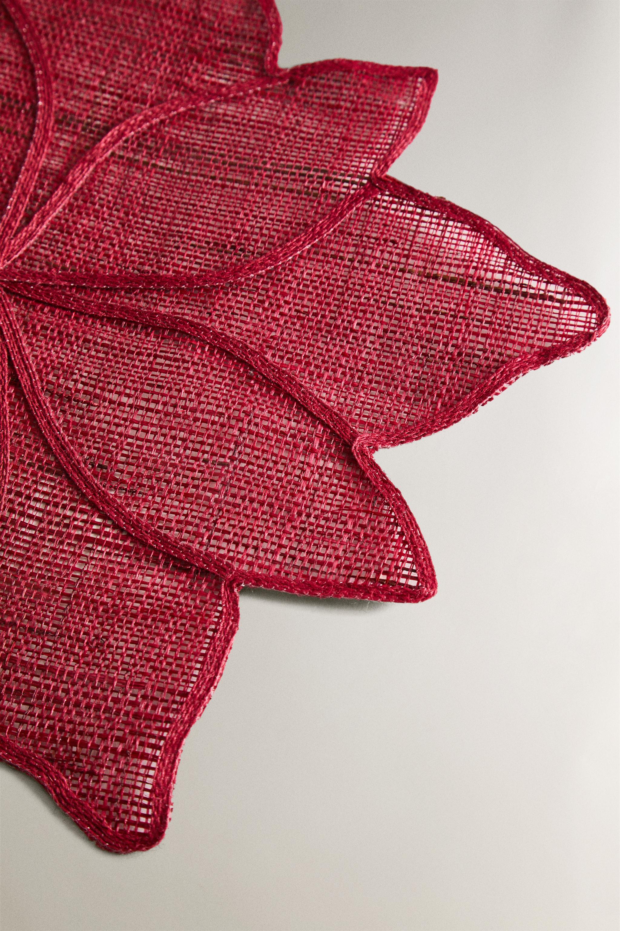 SET DE TABLE POINSETTIA RAMIE NOËL