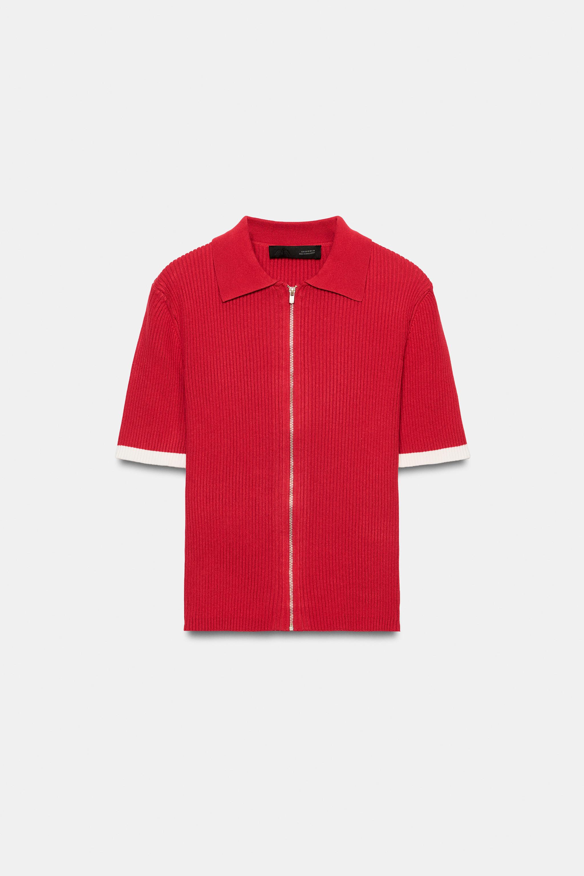 RIB KNIT POLO SHIRT