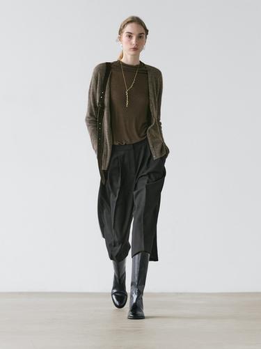 Bermuda larga 100% Lana - Negro de Zara