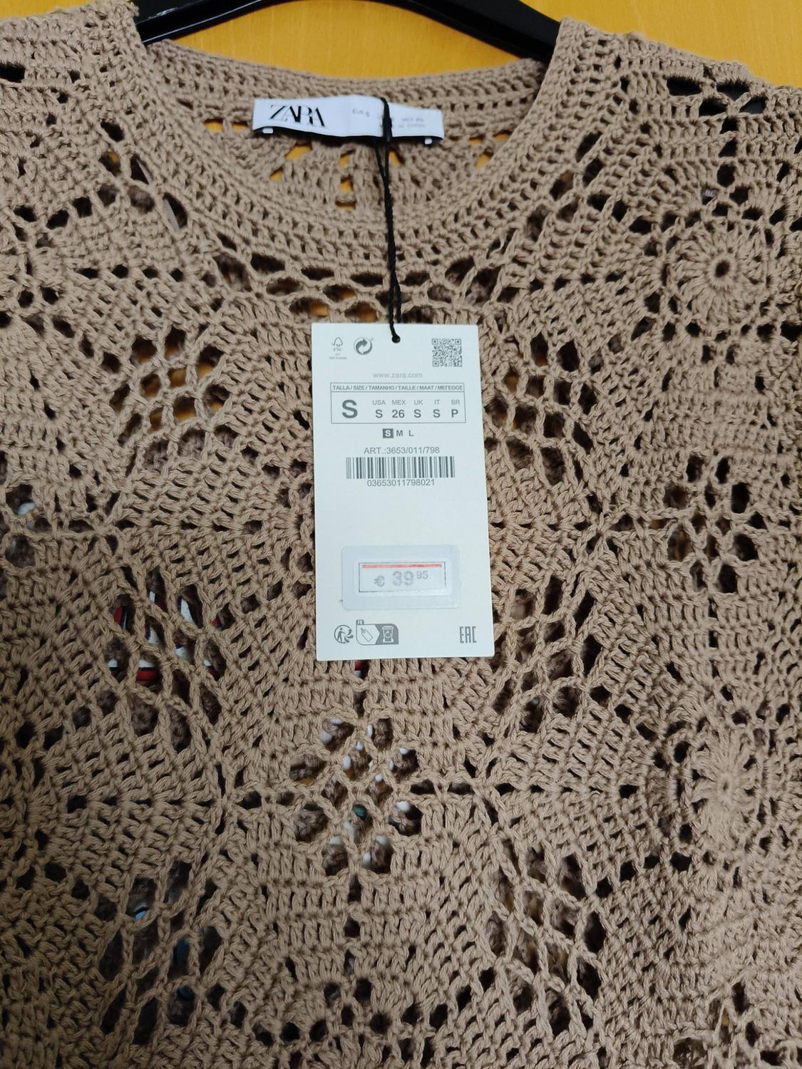 CONTRAST MACRAMÉ KNIT MIDI DRESS - Image 3