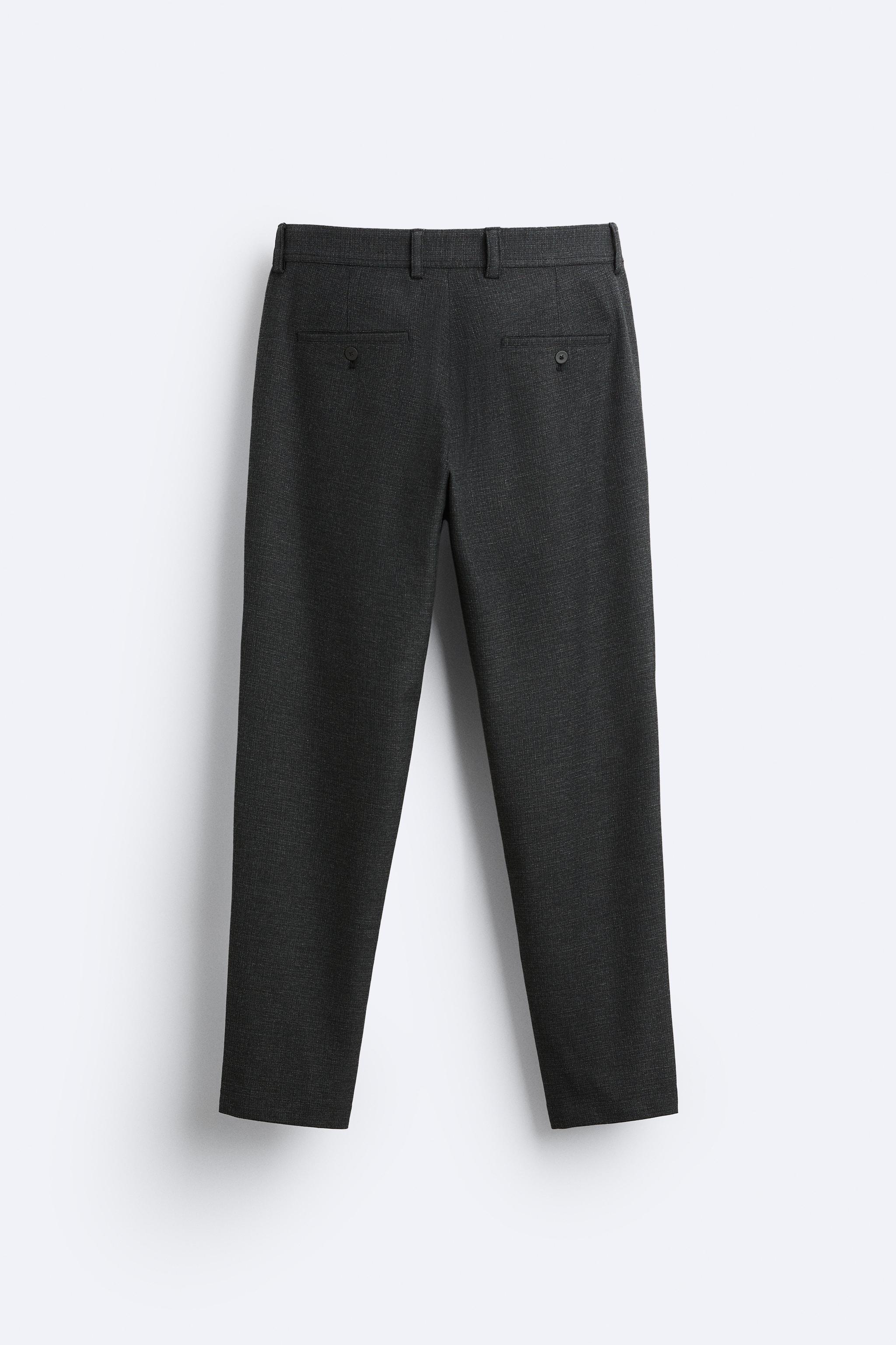 TEXTURED STRETCH PANTS