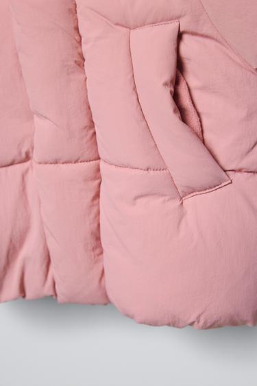 VESTE MATELASSÉE À CAPUCHE - Rose de Zara - Image 6