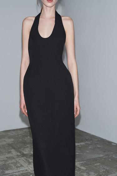 ROBE ENCOLURE HALTER ZW COLLECTION LIMITED EDITION - Noir de Zara - Image 5