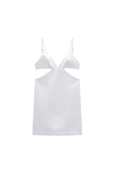 TEXTURED CUT-OUT DRESS
