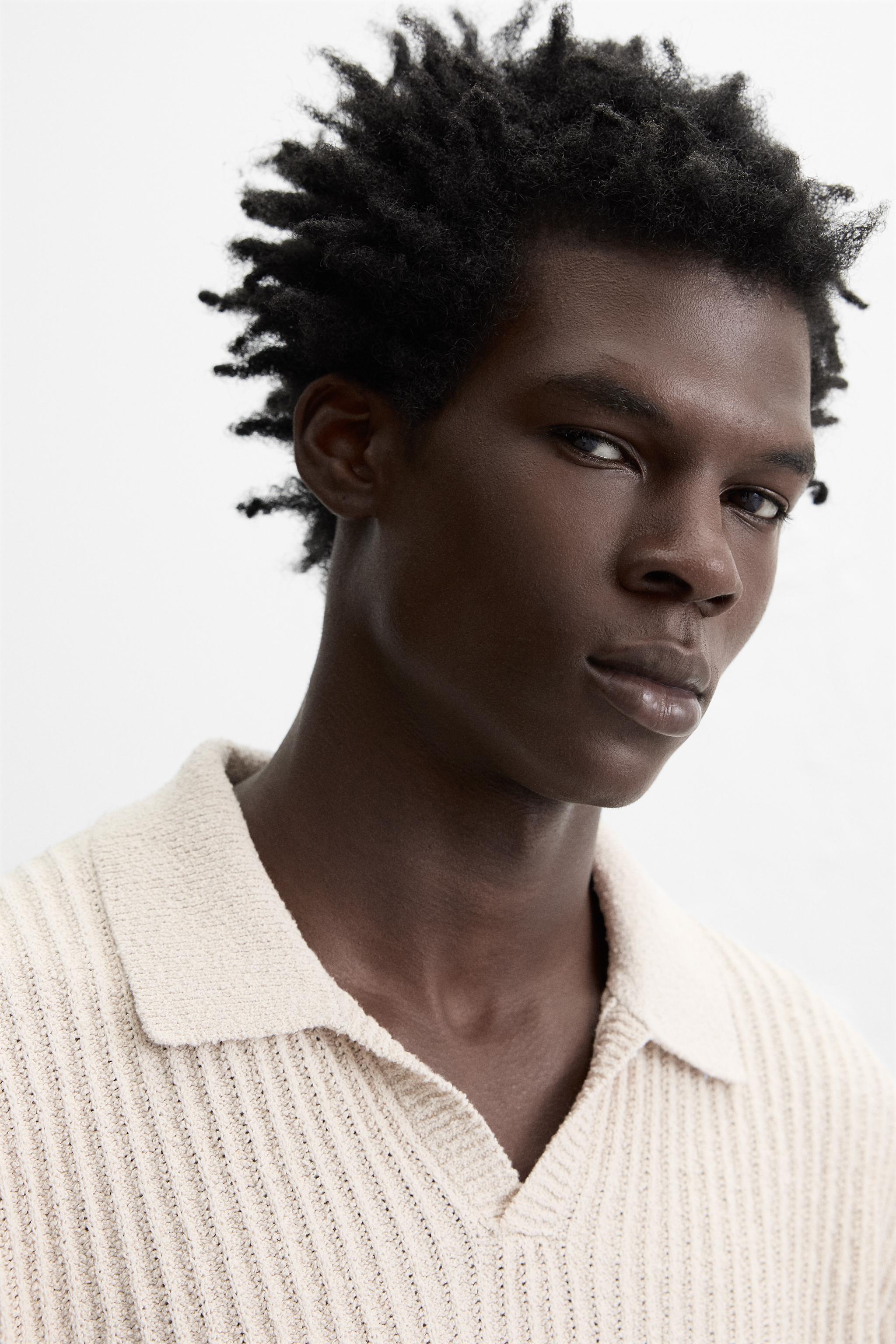 RIB KNIT RUSTIC POLO SHIRT - Sand | ZARA United States RIB KNIT RUSTIC POLO SHIRT - Sand | ZARA United States