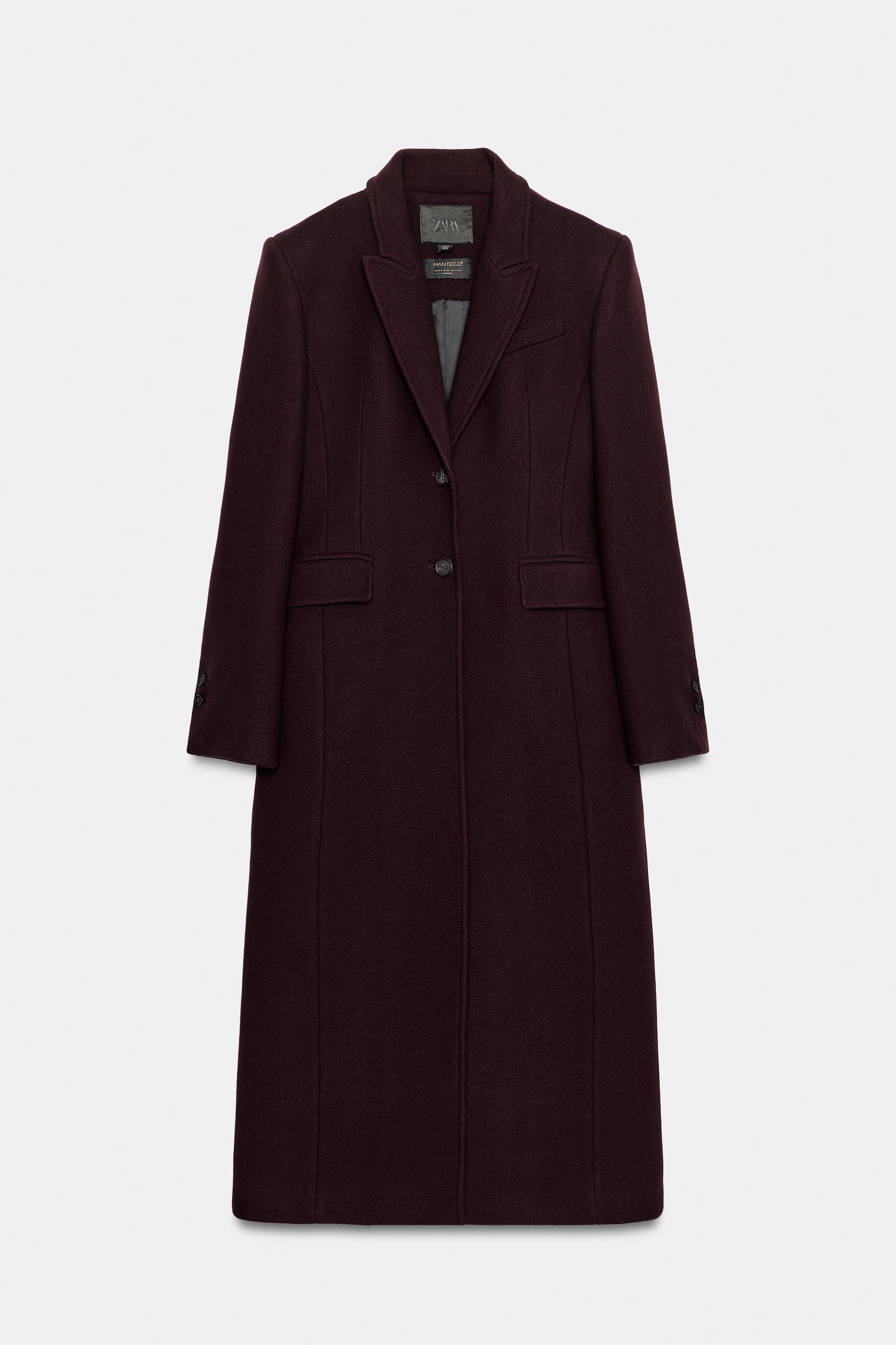 CASACO DE MISTURA DE LÃ ZW COLLECTION - Vinho | ZARA Brasil