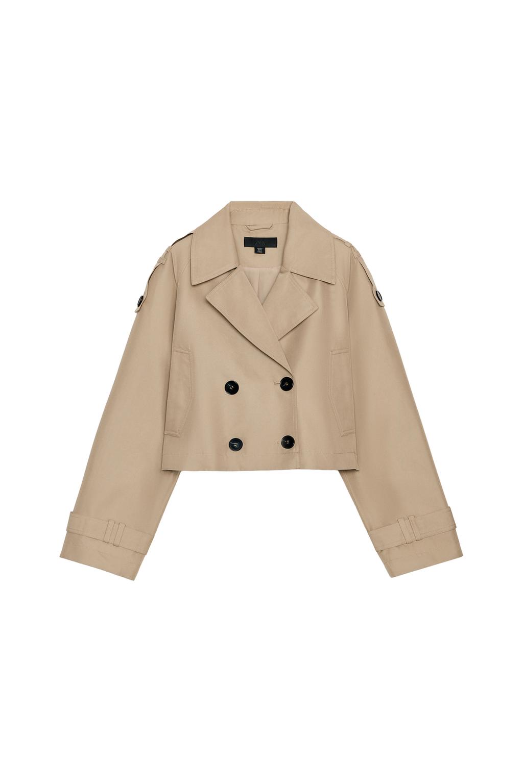 CROPPED CROSSOVER TRENCH COAT - image 3