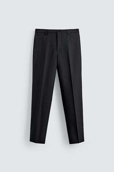 PINSTRIPED SUIT TROUSERS - Navy blue by Zara