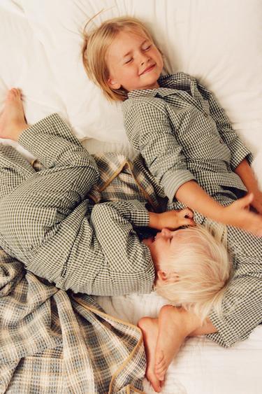 Zara ZARA TIMELESS - PLAID SHIRT PAJAMAS - GREEN