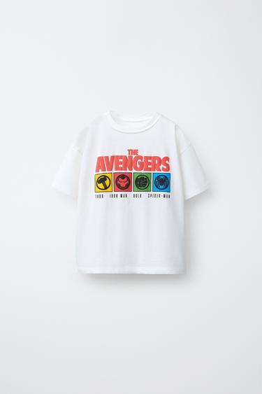 T-SHIRT THE AVENGERS © MARVEL MIT RELIEF - Weiß von Zara
