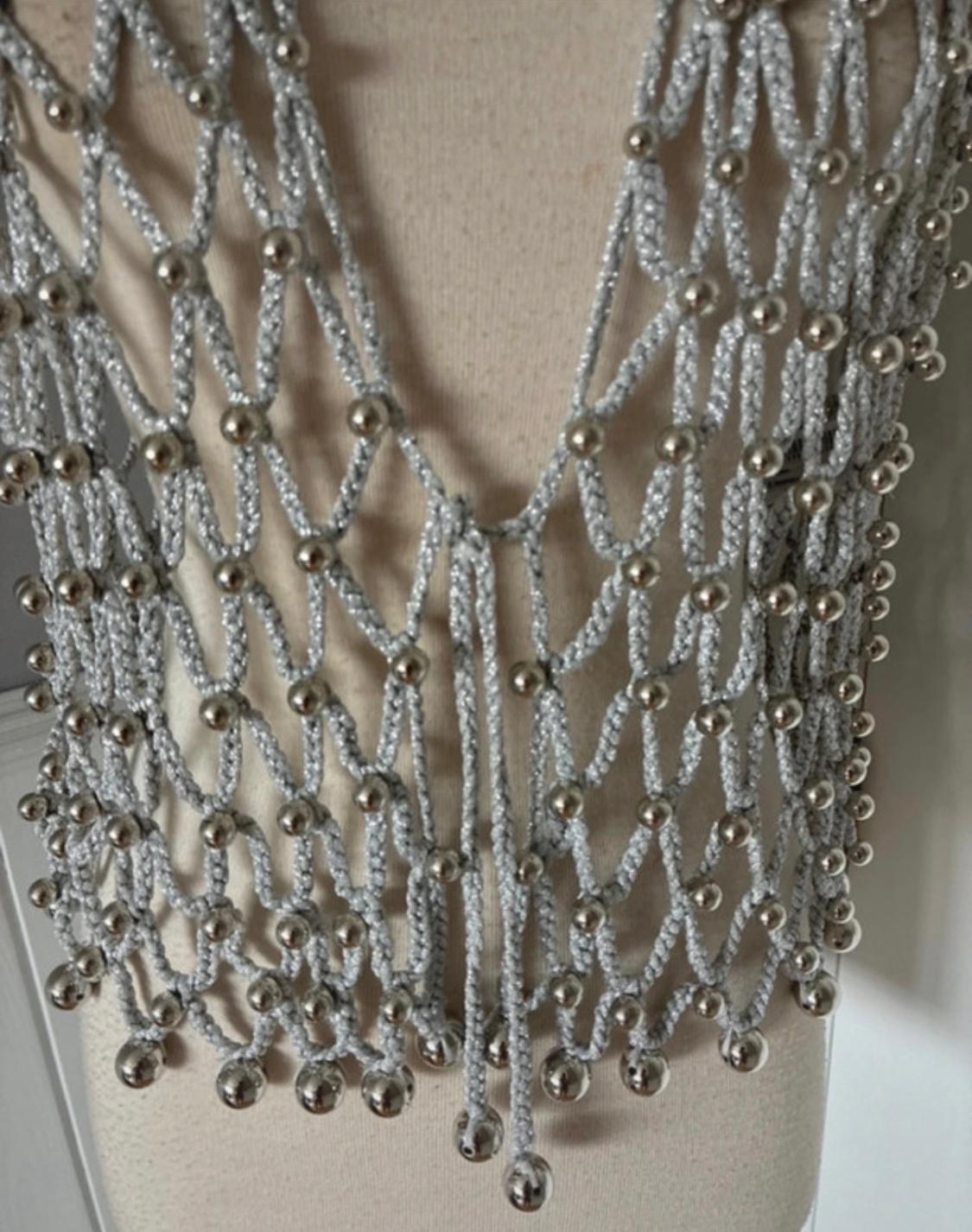 CROCHET TOP WITH METAL BEADS - Image 4