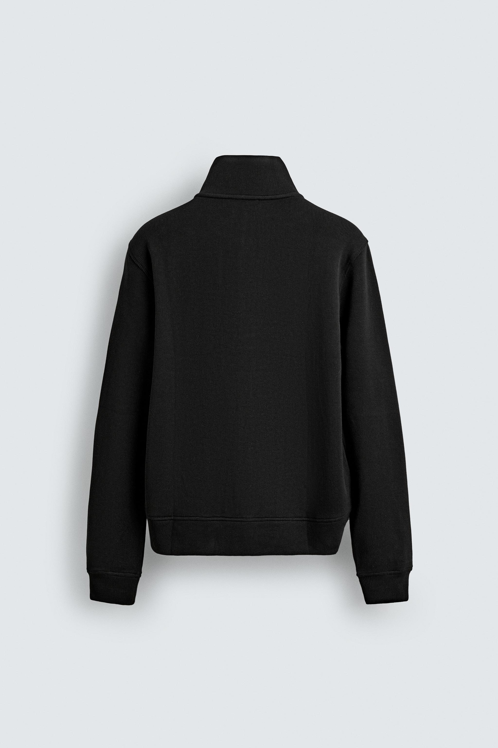 INTERLOCK RIBBED JACKET - Black | ZARA Canada