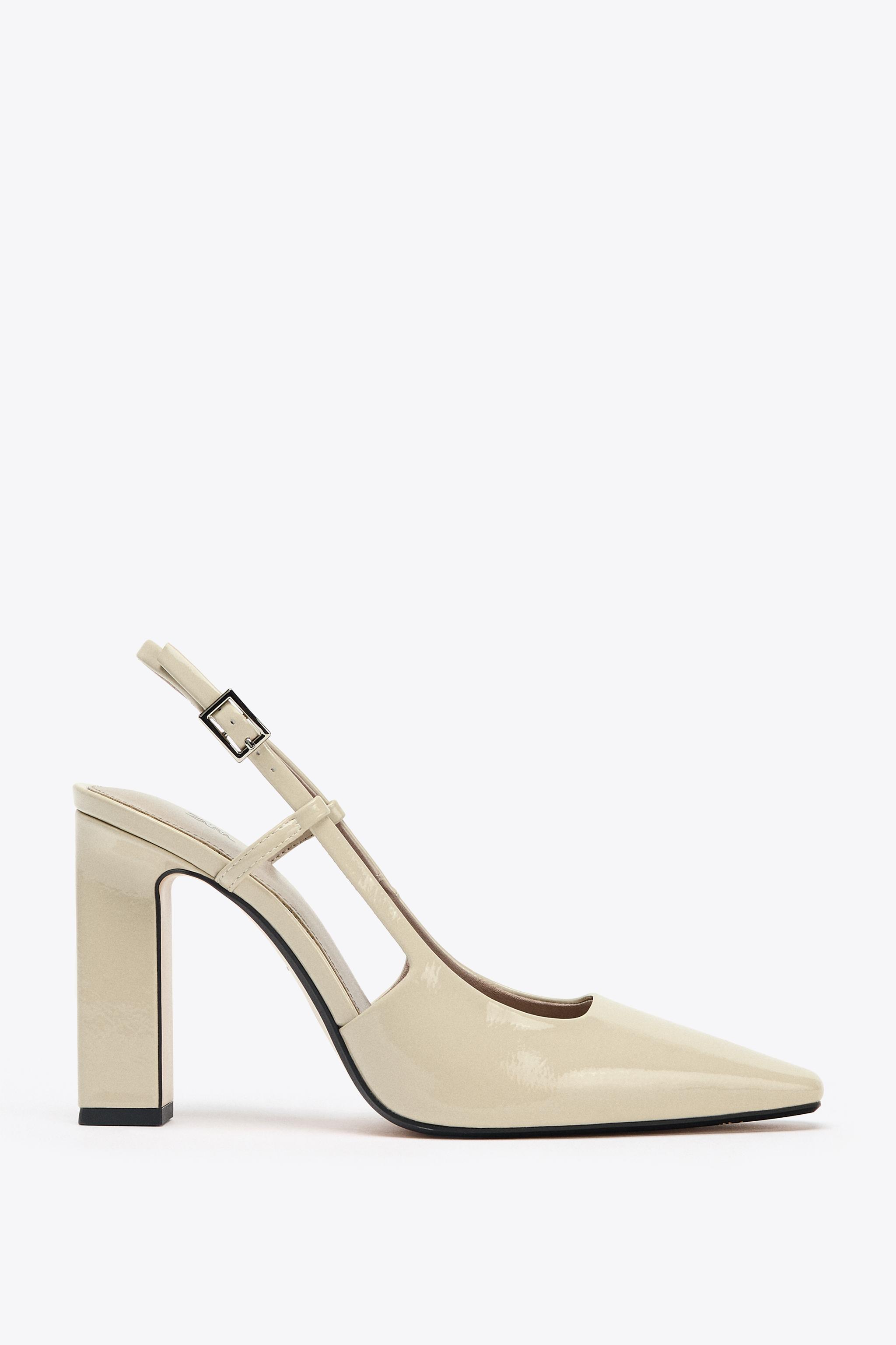 SLINGBACK HEELS - Off White | ZARA United States