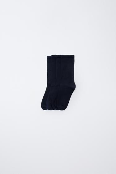 SET DE PATRU PERECHI DE ȘOSETE LUNGI - Bleumarin de la Zara