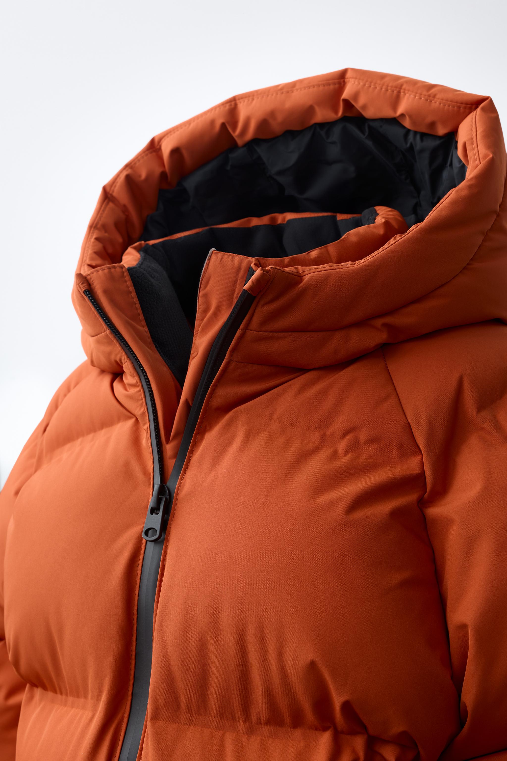 WATER-REPELLENT HOODIE PUFFER COAT