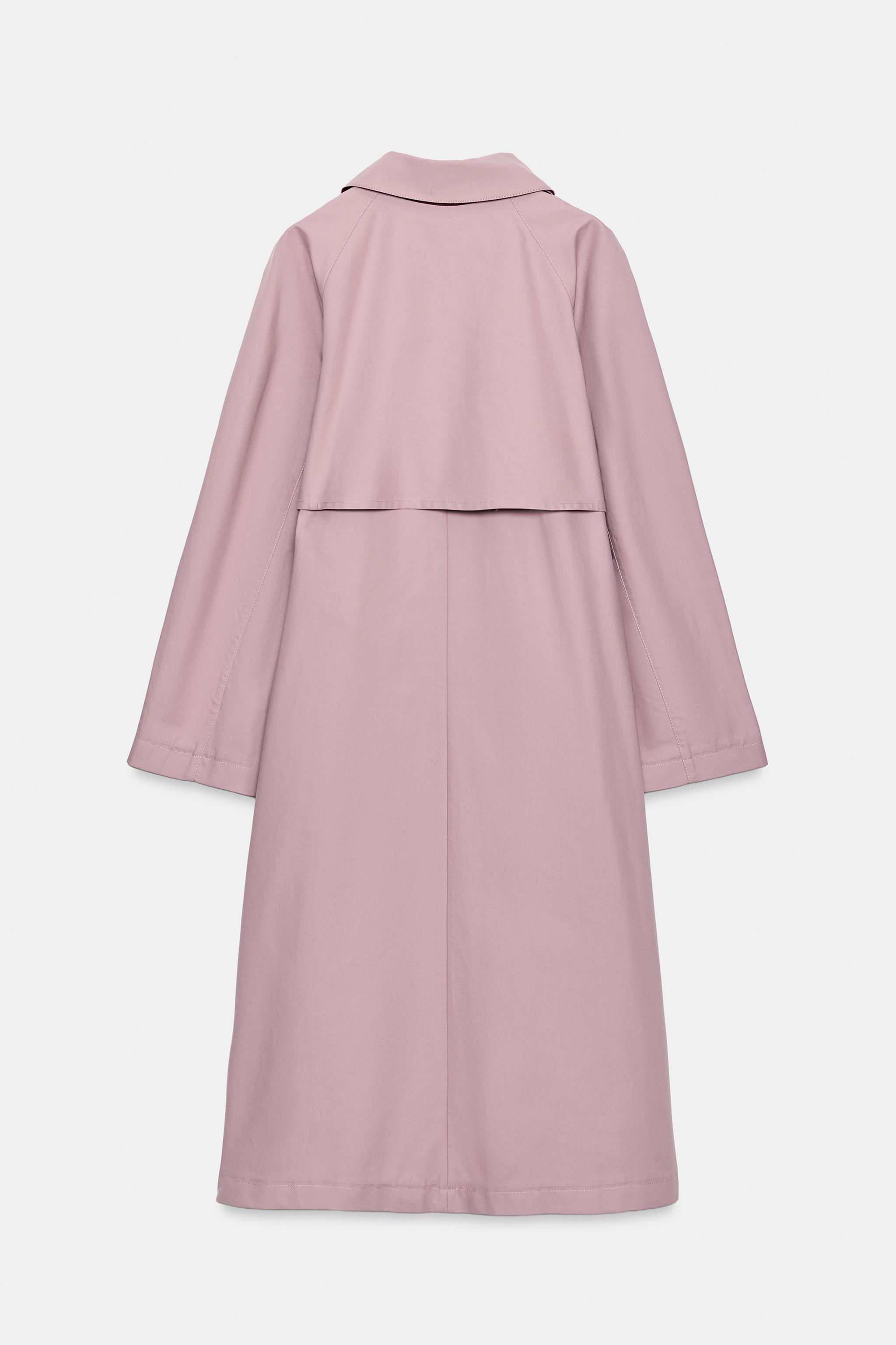 ZW COLLECTION DOUBLE-BREASTED LONG TRENCH COAT