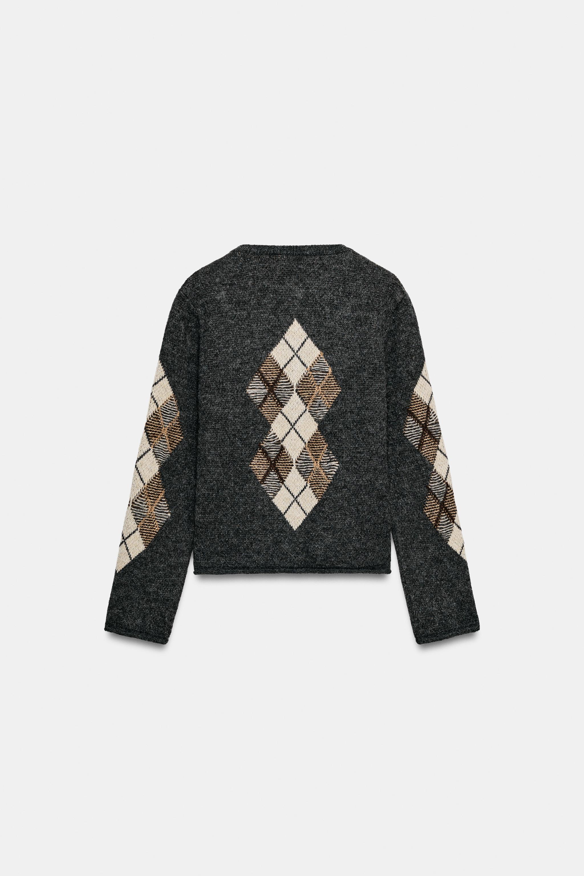 GILET EN MAILLE À LOSANGES