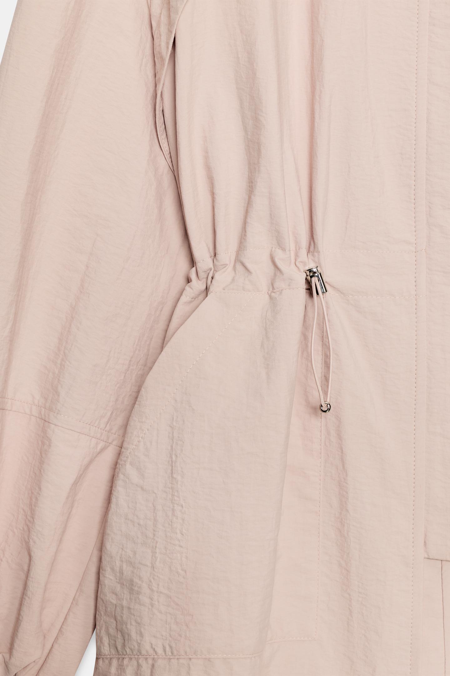 Женская куртка Zara Stand-Up Collar, цвет: Розовый — фото 9