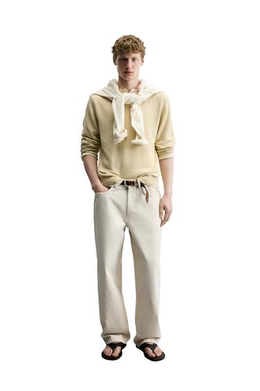 ДЖИНСЫ BAGGY FIT — ЭКРЮ от Zara