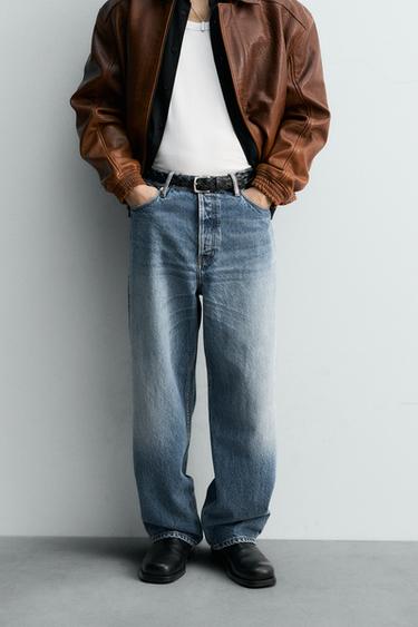 RELAXED STRAIGHT-LEG LIMITED EDITION JEANS - Blue by Zara