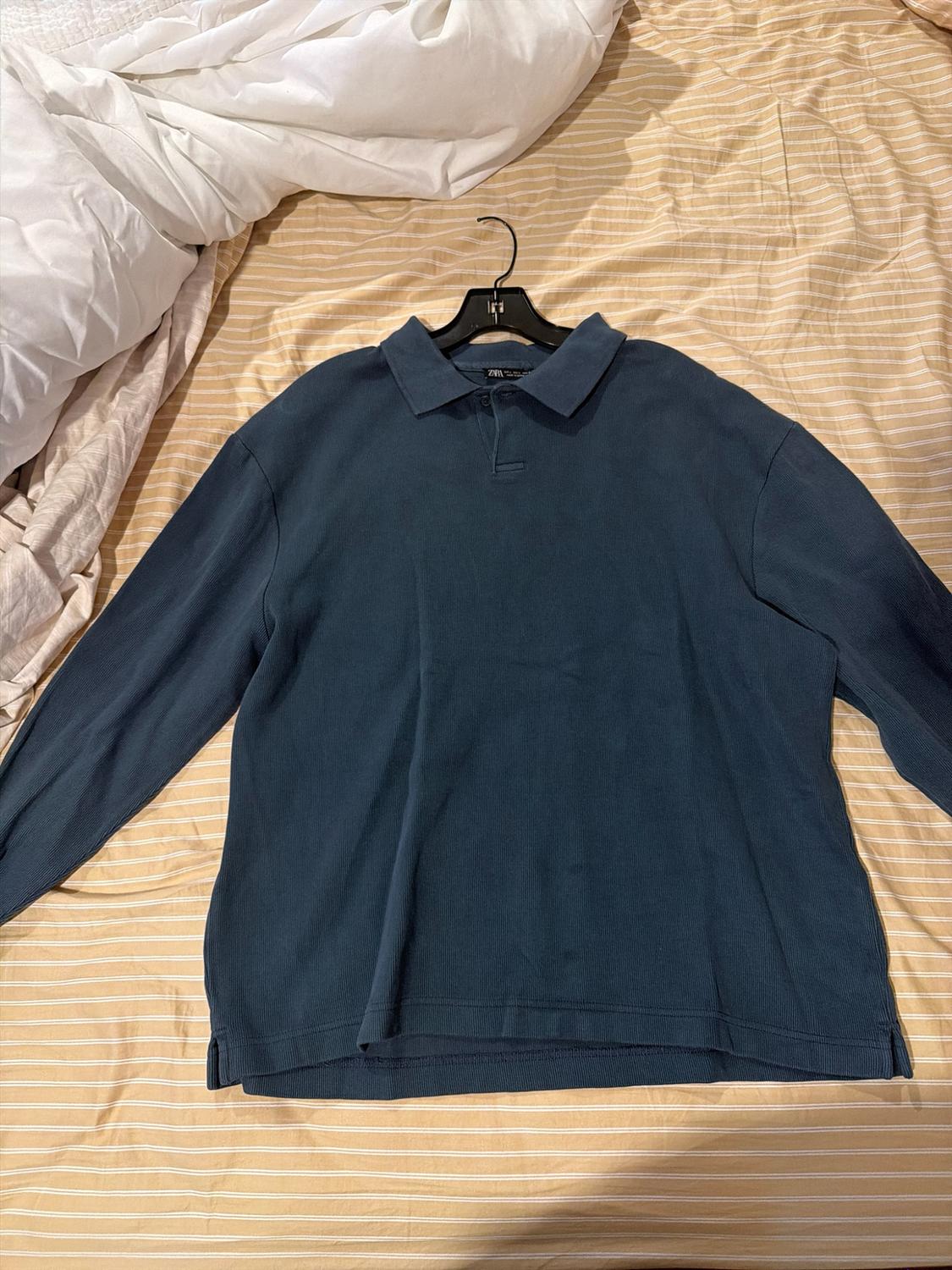 RIB STRUCTURED POLO SHIRT - Image 3