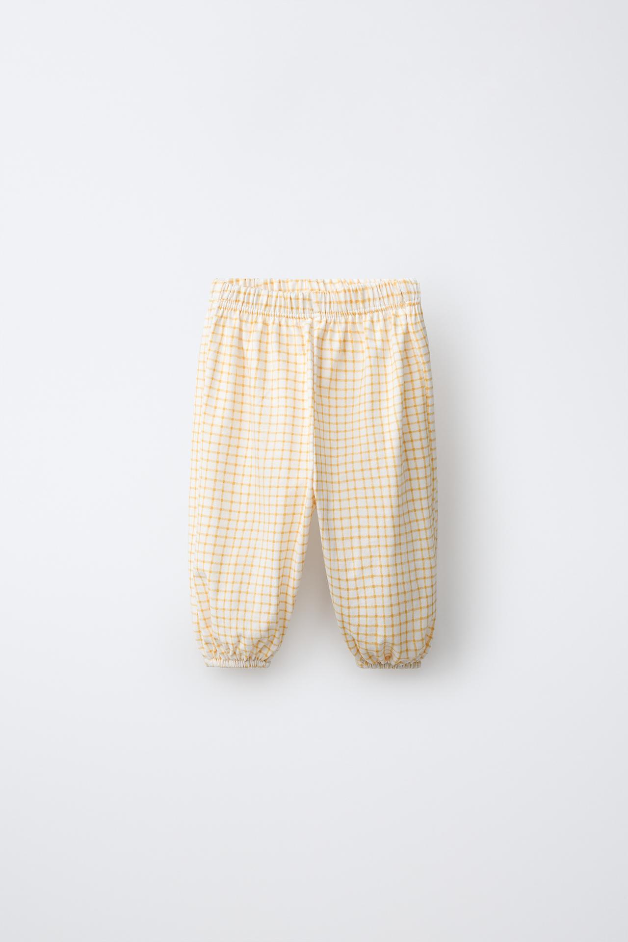 PLAID PANTS — Mid-yellow