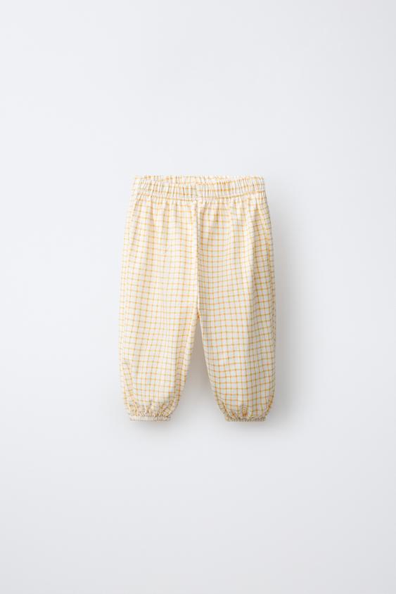 CHECK TROUSERS - Mid-yellow by Zara - Image 0