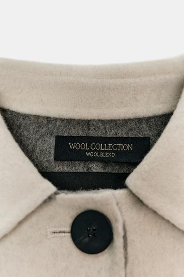LONG WOOL BLEND COAT ZW COLLECTION LIMITED EDITION - Ecru by Zara - Image 8