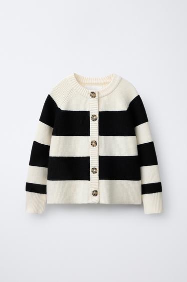 STRIPED KNIT CARDIGAN - striped by Zara