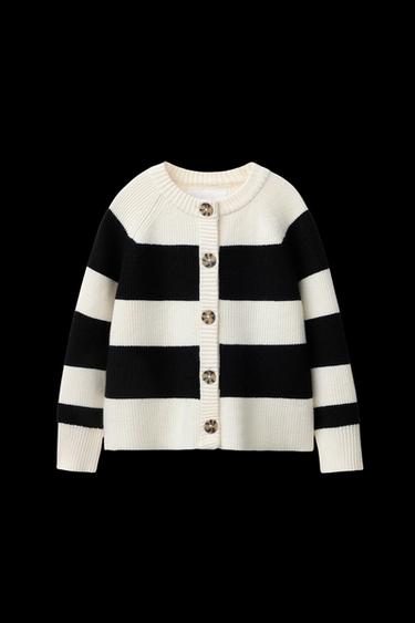 STRIPED KNIT CARDIGAN - striped by Zara - Image 0