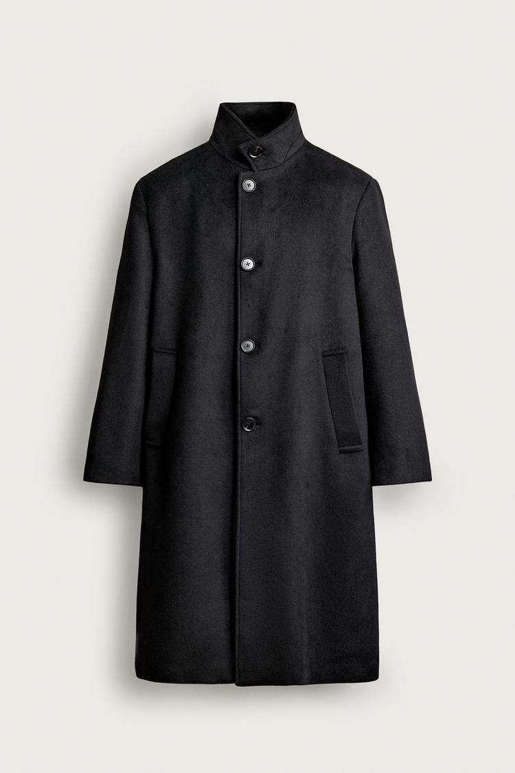 RELAXED FIT HIGH NECK COAT