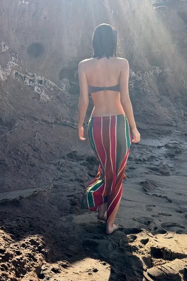 Zara STRIPED PAREO - Multicolored