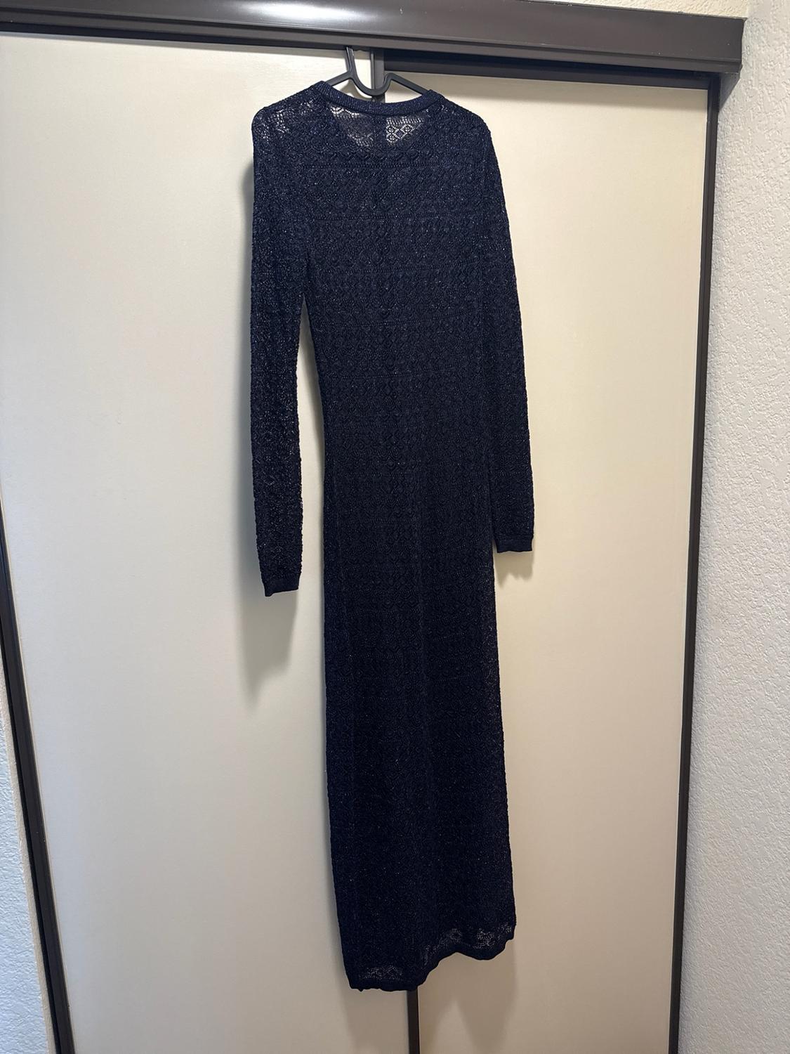 POINTELLE KNIT DRESS WITH METALLIC THREAD - Image 2