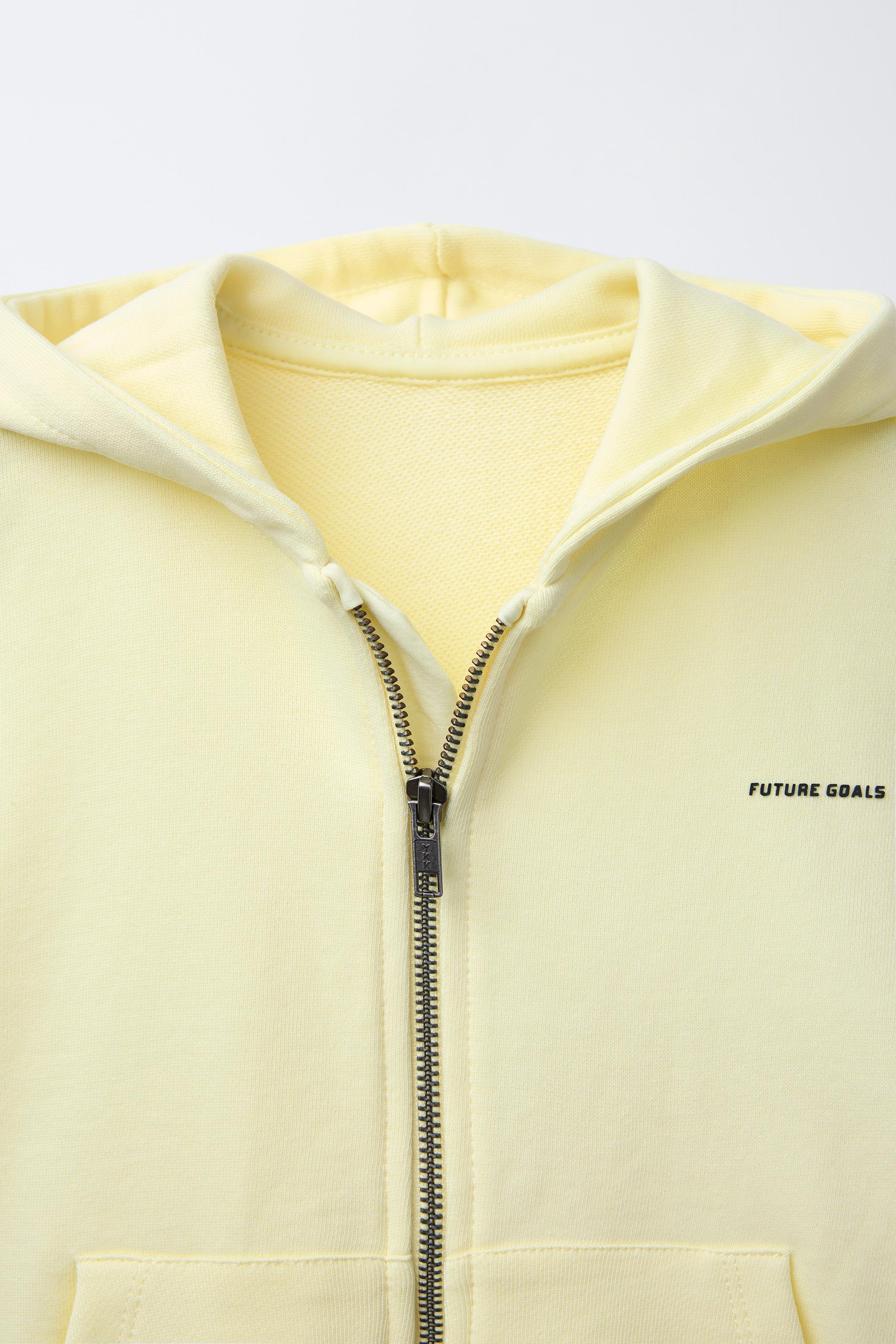 特売 Light - TEXT RAISED WITH SWEATSHIRT HOODED yellow ZARA | ピンズ・ピンバッジ・缶バッジ