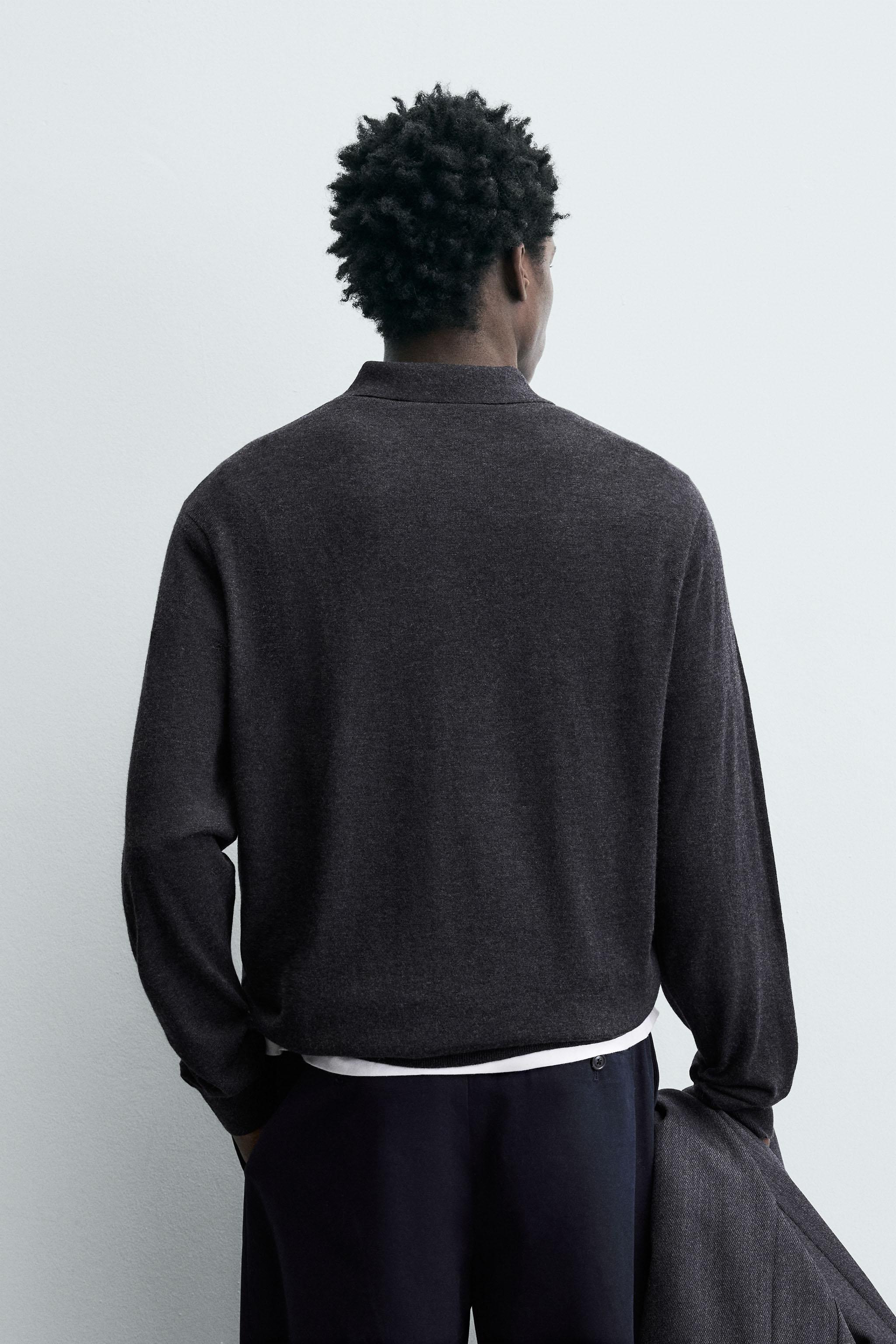 WOOL - SILK KNIT POLO SHIRT