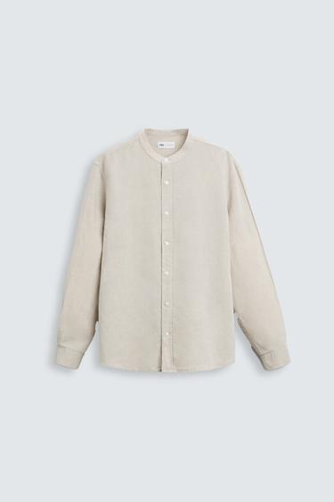 Zara LINEN - COTTON SHIRT - Light beige