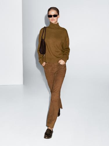 Zara Wool blend high neck sweater - Washed green