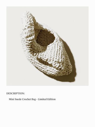 Zara Mini split suede crochet bag - Limited Edition - White